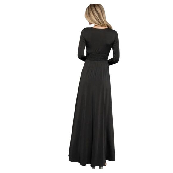 New Baltic Born Arianna Black Maxi Dress Women’s  Size Large 12 14 Formal Gala - Picture 2 of 9